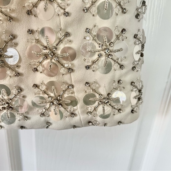 Oh Polly CELEANO Hand Embellished Mini Dress in Ivory - Picture 12 of 13